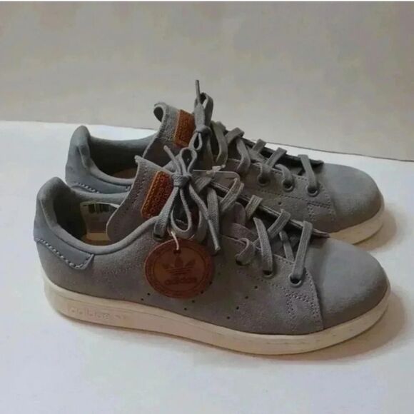 Adidas Stan Smith J Grey Suede - Picture 13 of 16